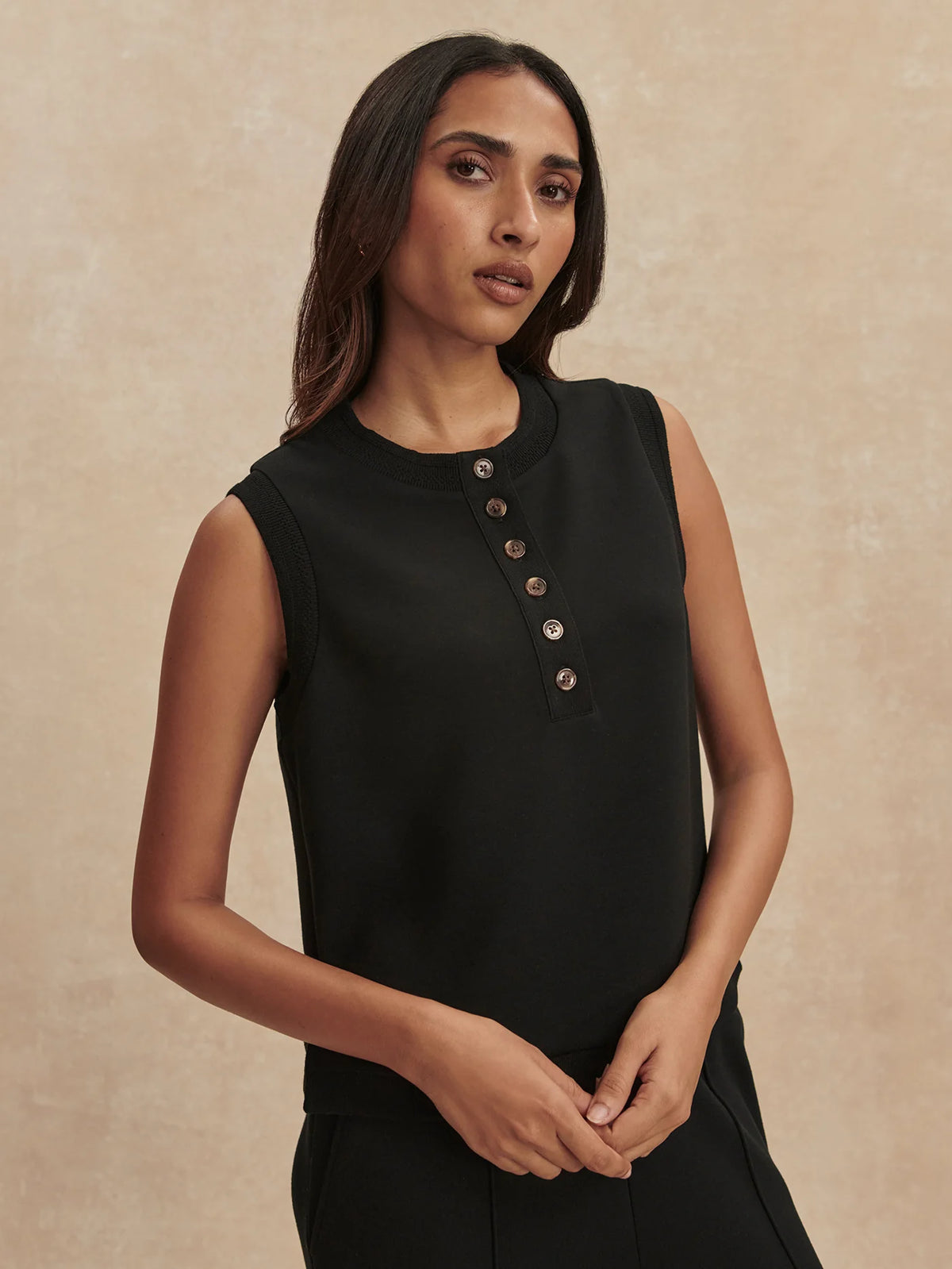 Marla Button Placket Tank