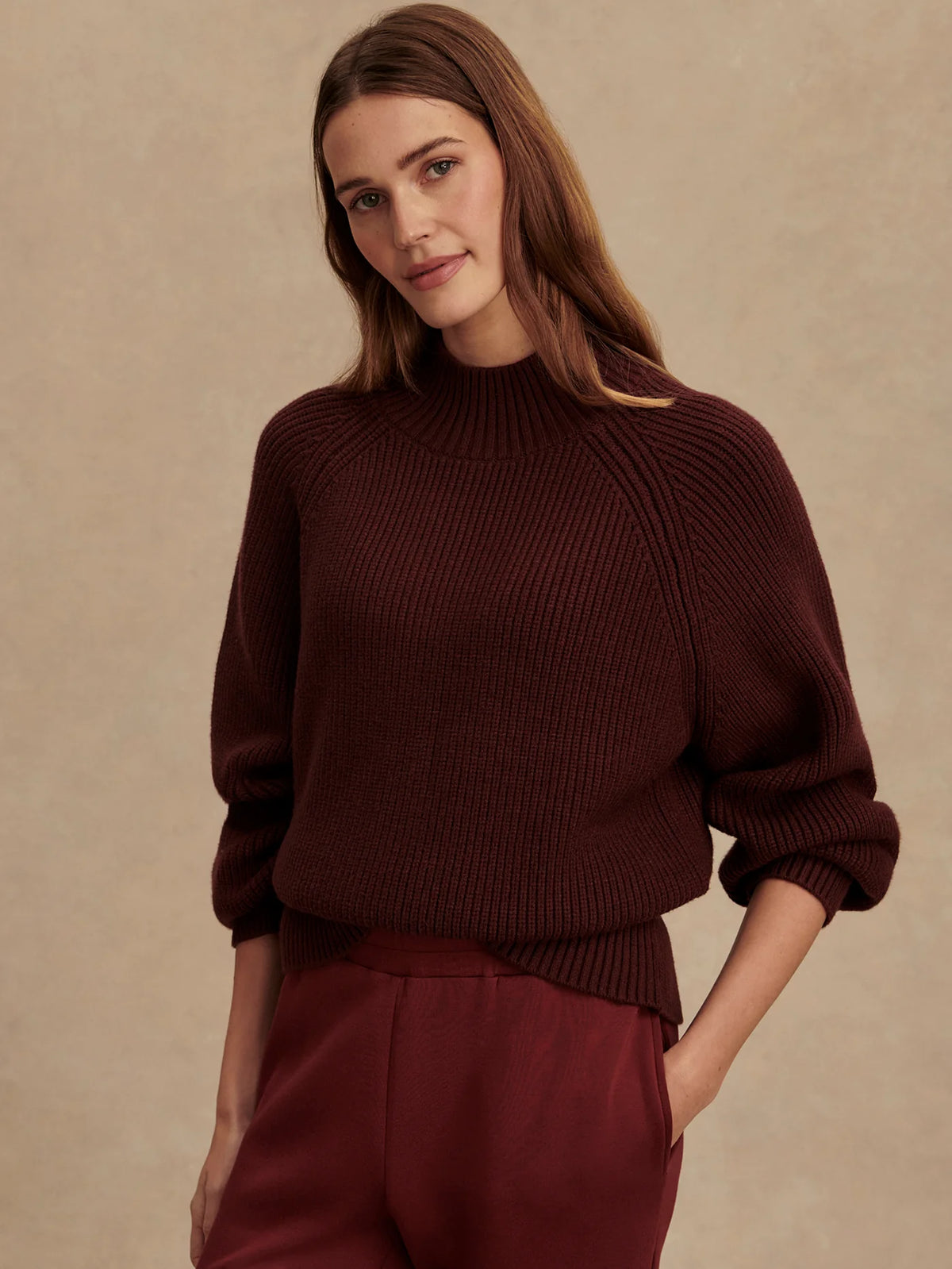 Martina High Neck Rib Knit